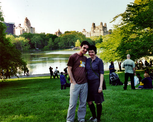 Luke and Megan pose in Central Park
